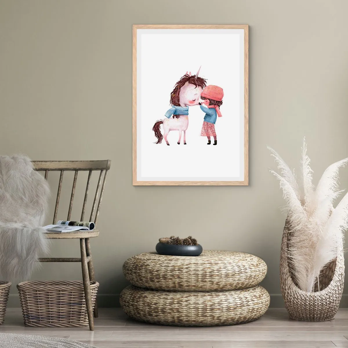 Poster in light oak frame - Winter Tale - 61x91 cm