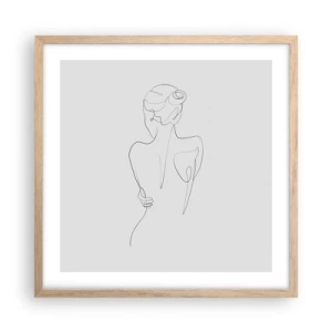 Poster in light oak frame - Music of the Body - 50x50 cm