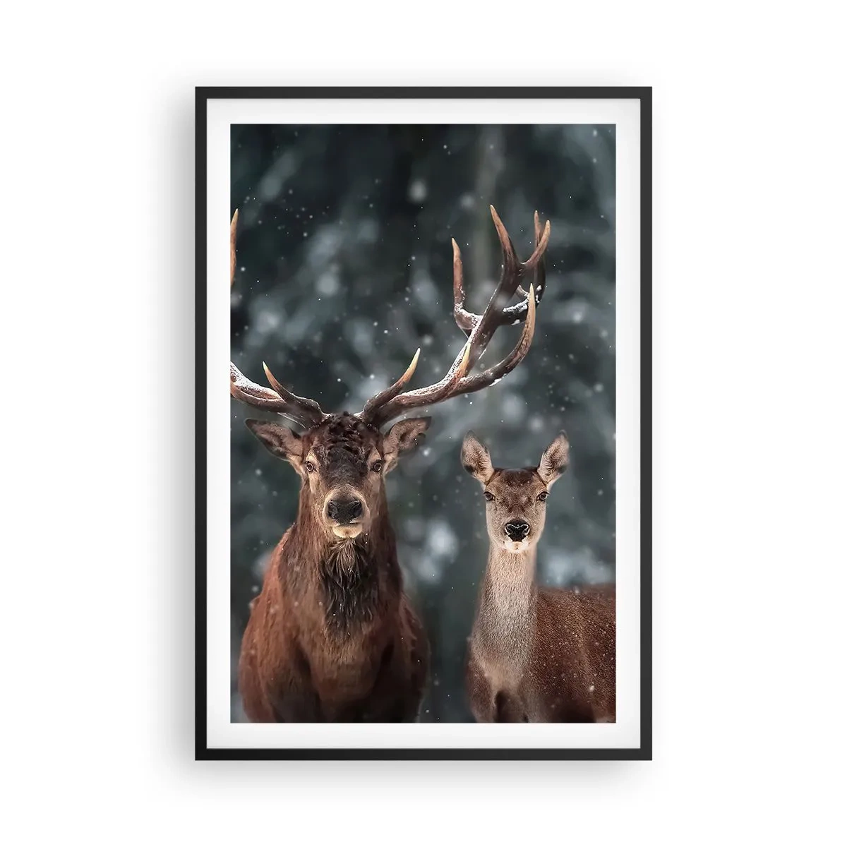 Poster in black frame - Master of the Forest with His Wife - 61x91 cm
