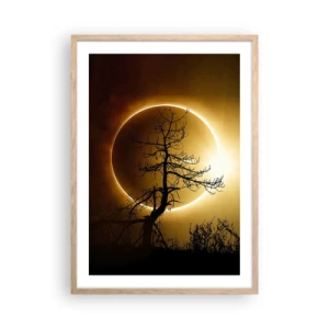 Poster in light oak frame - Total Eclipse - 50x70 cm