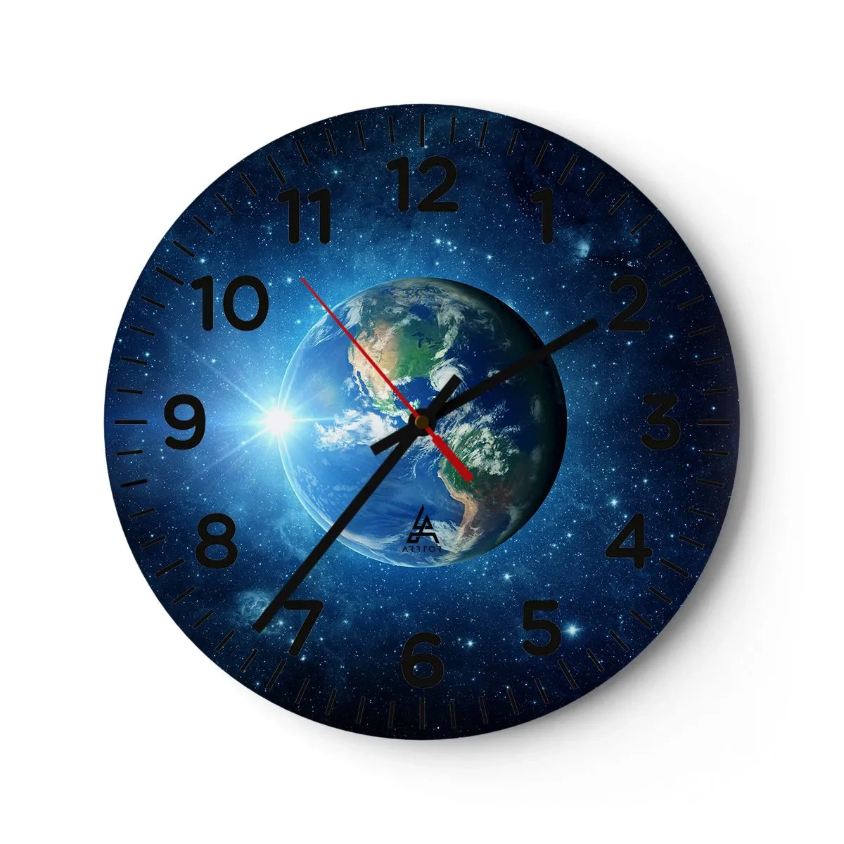 Wall clock - Clock on glass - We Are in Heaven - 40x40 cm