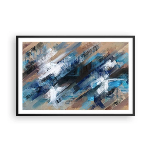 Poster in black frame - On the Blue Slant - 91x61 cm
