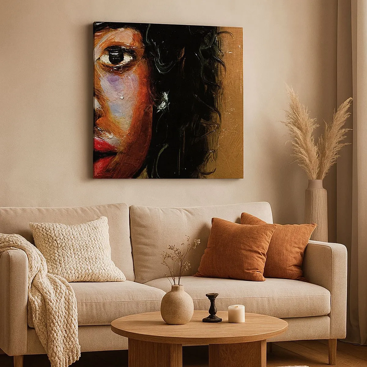 Canvas picture - Black and Shine - 30x30 cm