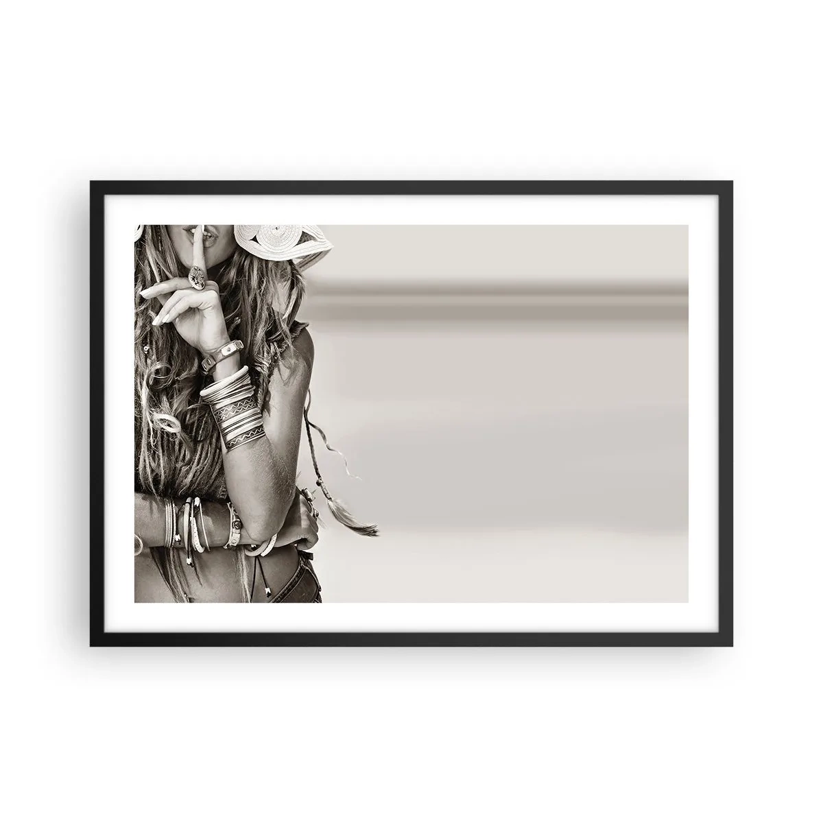 Poster in black frame - Like a Girl - 70x50 cm