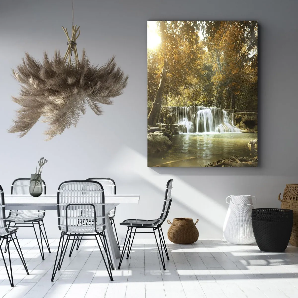Canvas picture - Park Cascade - 55x100 cm