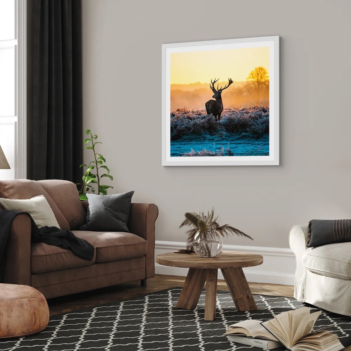 Poster in white frmae - Crowned in Its Kingdom - 30x30 cm