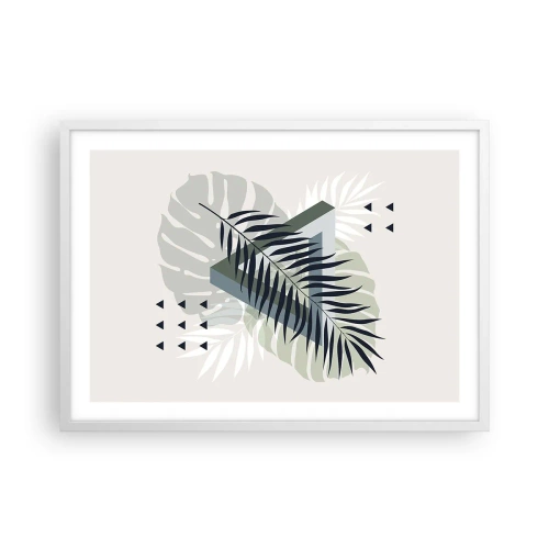 Poster in white frmae - Nature and Geometry - Two Orders? - 70x50 cm