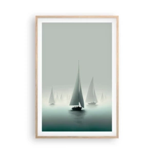 Poster in light oak frame - Built from Fog - 61x91 cm