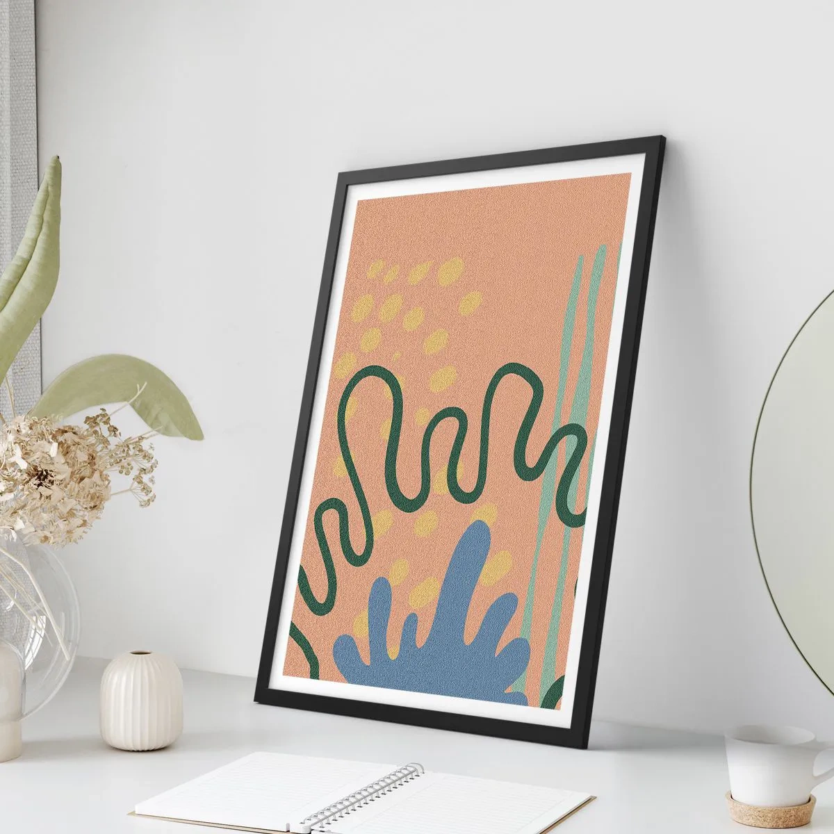 Poster in black frame - Abstract: Variety of Nature - 40x50 cm