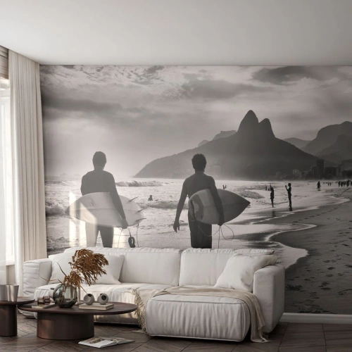 Self-Adhesive Photo Wallpaper Deluxe Sticker - Samba for One Wave - Surfer, Brazil, Sea - 100x70 cm
