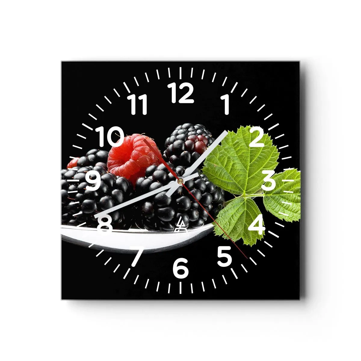 Wall clock - Clock on glass - Taste of Freshness - 40x40 cm