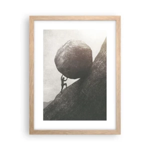 Poster in light oak frame - I Believe against Hope - 30x40 cm