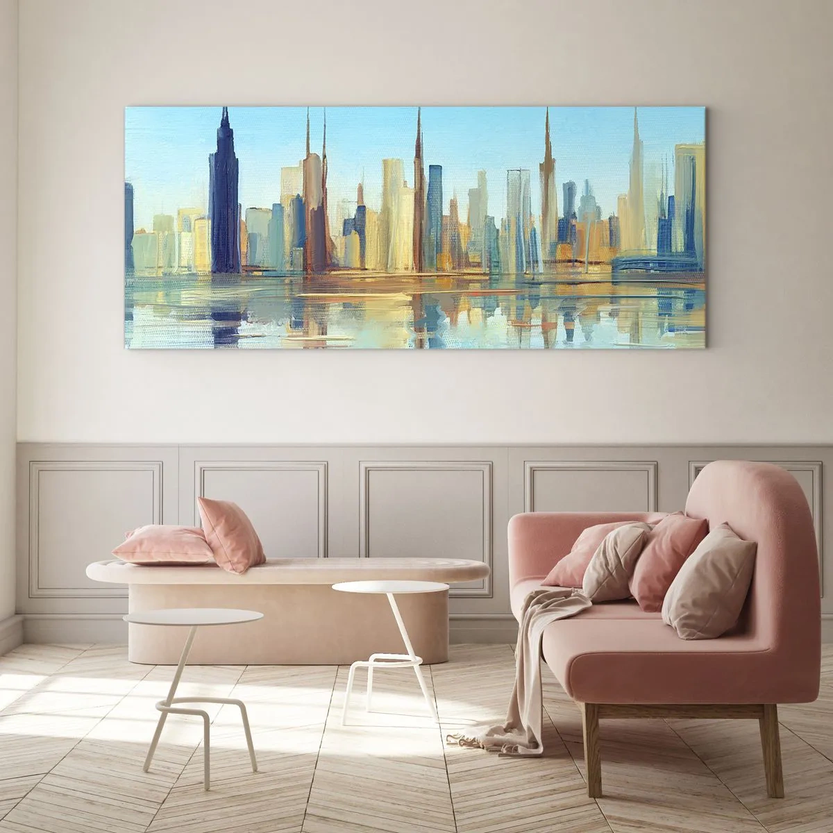 Glass picture - Sunny Metropolis - 120x50 cm