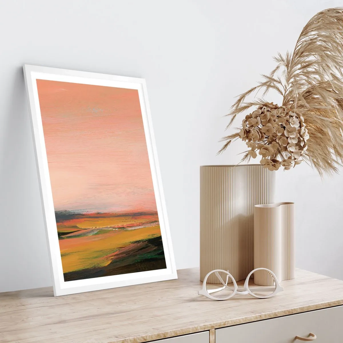 Poster in white frmae - In Pink Tones - 30x40 cm