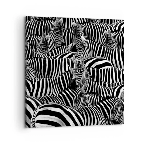 Canvas picture - Striped Group Portrait - 50x50 cm