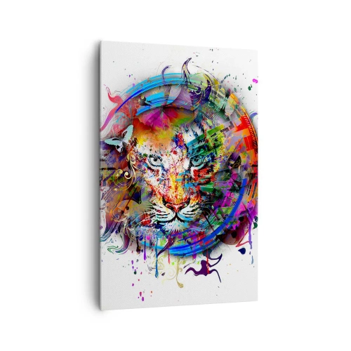 Canvas picture - Behind Rainbow Curtain - 80x120 cm