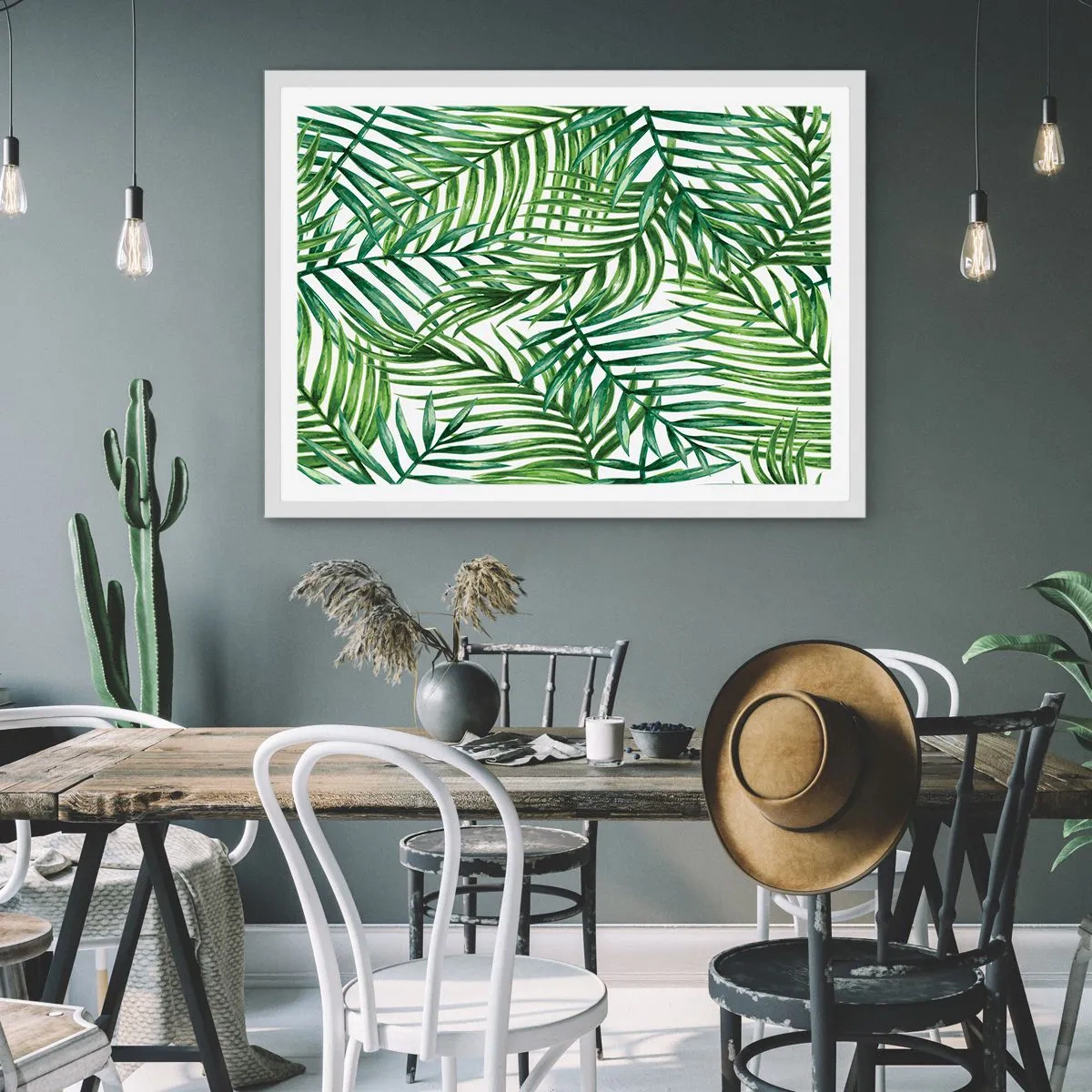 Poster in white frmae - Under the Green Canopy - 50x40 cm