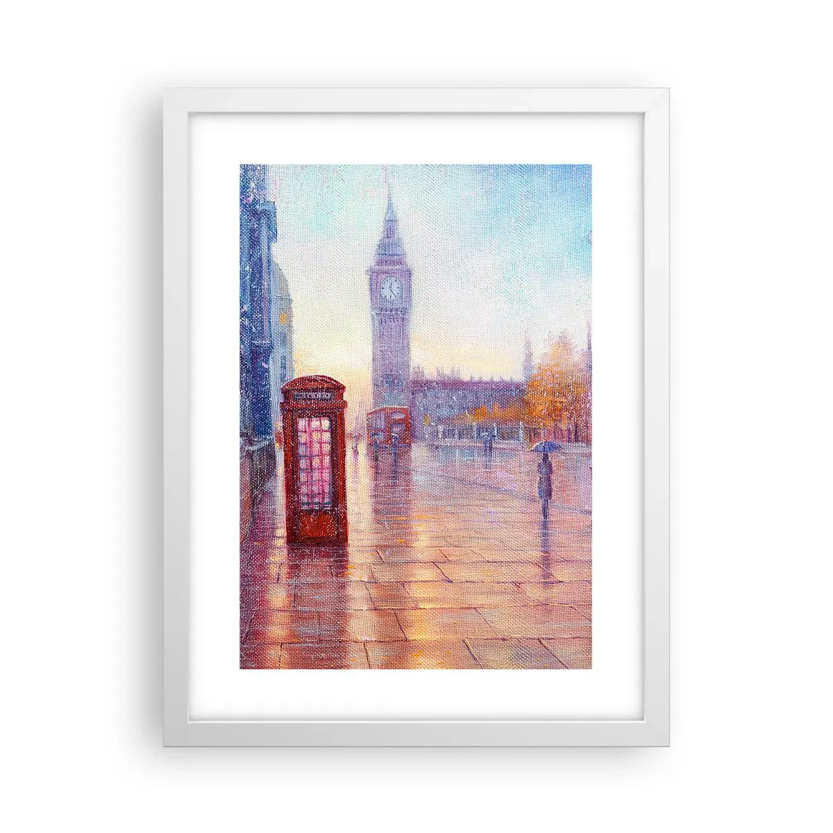 Poster in white frmae - London Autumn Day - 30x40 cm