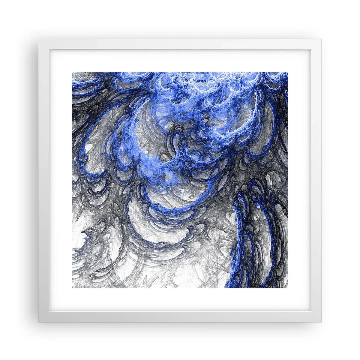 Poster in white frmae - Birth of a Wave - 40x40 cm