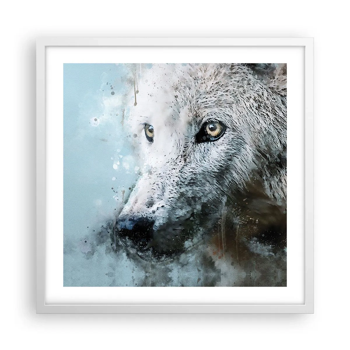 Poster in white frmae - Meet Wolf Soul - 50x50 cm