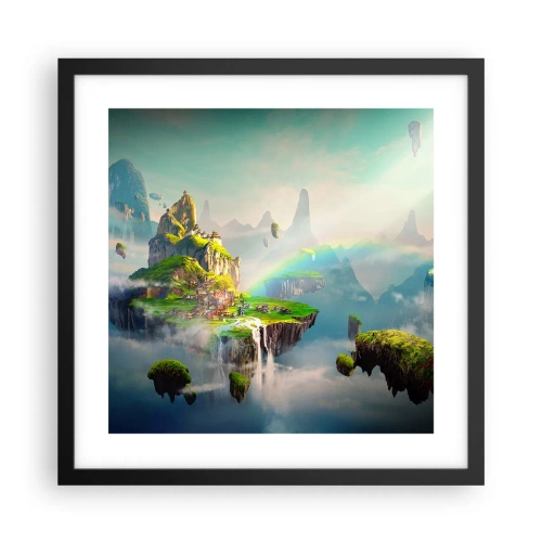 Poster in black frame - Internal Heaven - Happy Islands - 40x40 cm