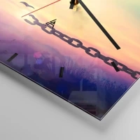 Clock face with lines