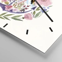 Clock face with lines