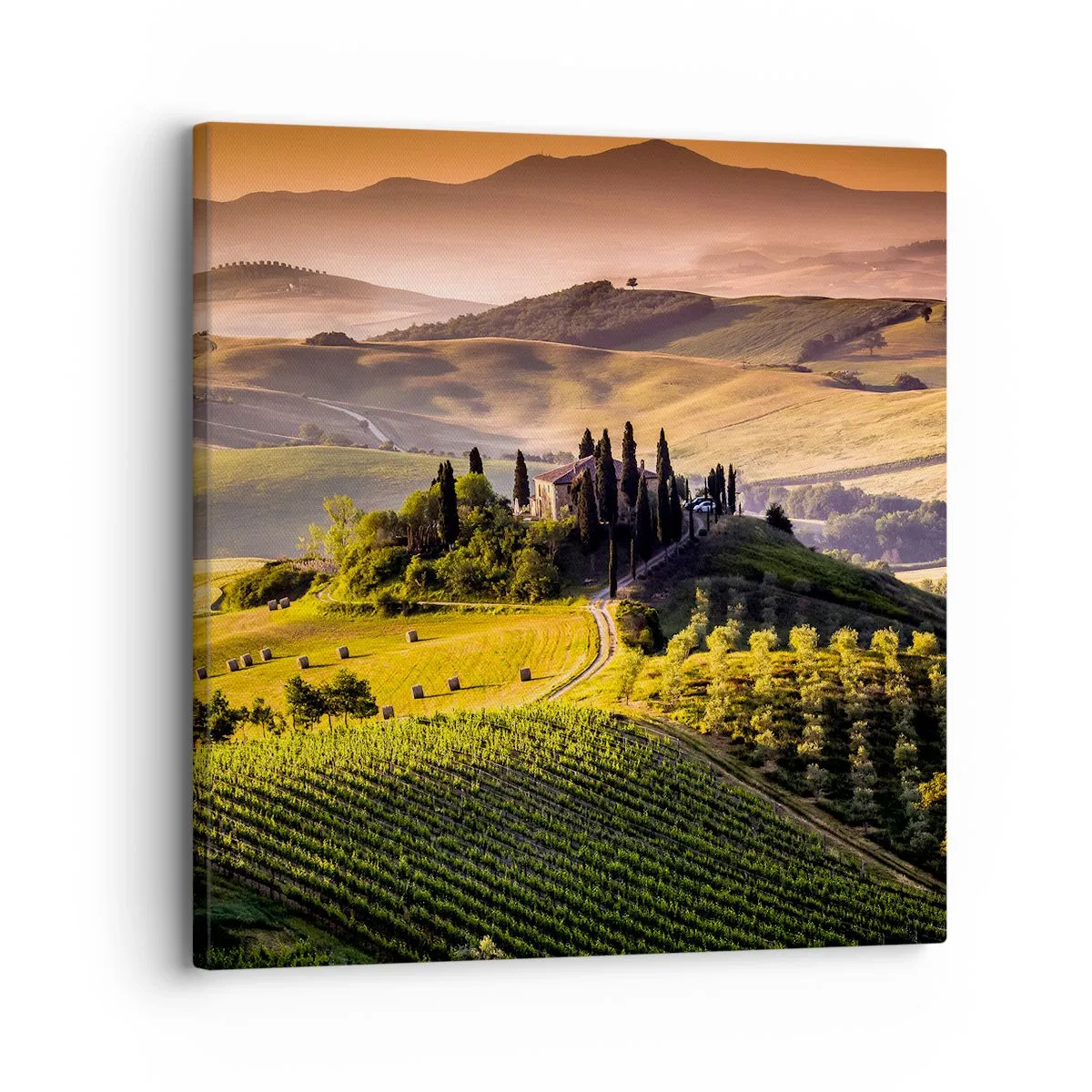 Canvas picture - Arcadia - Tuscan Landscape - 30x30 cm