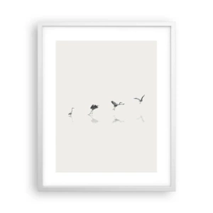 Poster in white frmae - Four Simple Steps - 40x50 cm