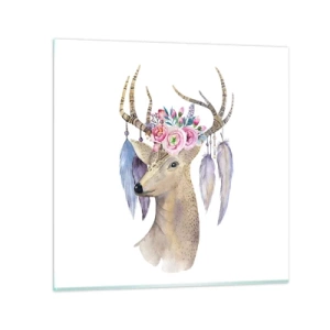 Glass picture - Guide of the Soul - Gentle, Innocent - 30x30 cm