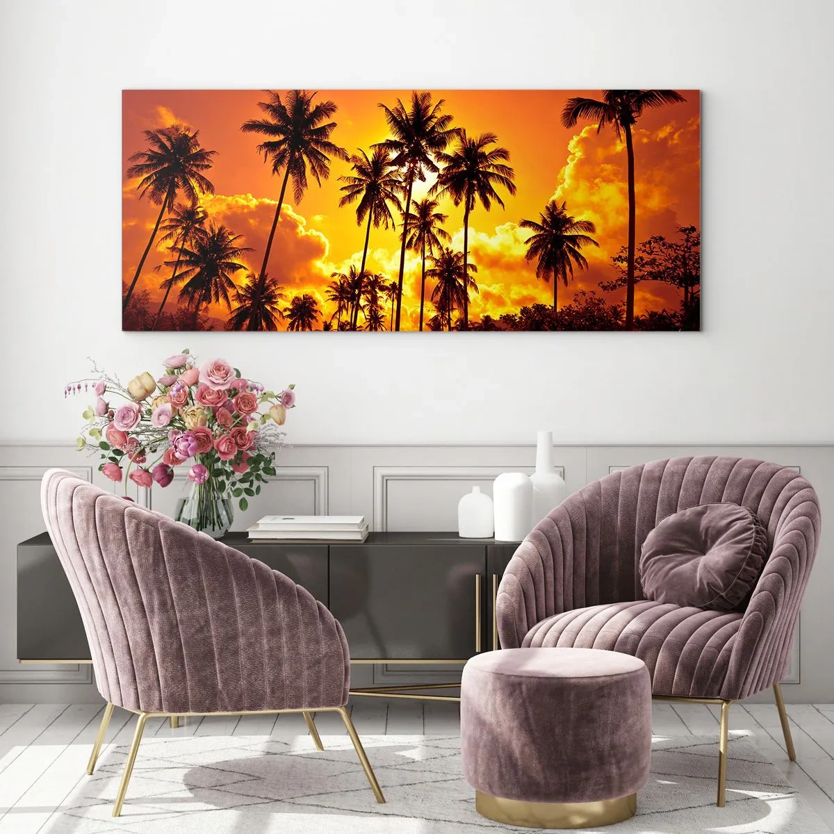 Glass picture - Blazing Sun - 100x40 cm