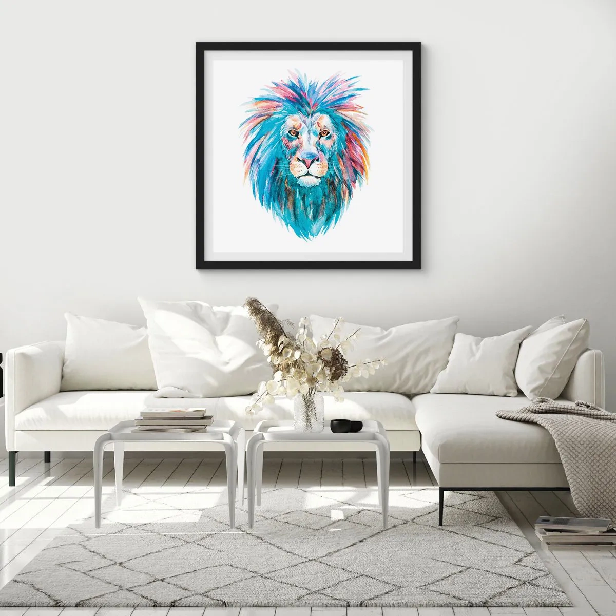 Poster in black frame - Electrifying Aura - 30x30 cm