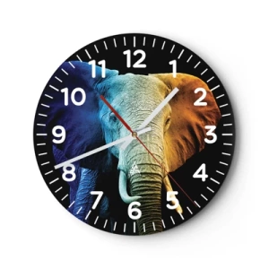 Wall clock - Clock on glass - Eccentric, Not a Weirdo - 30x30 cm