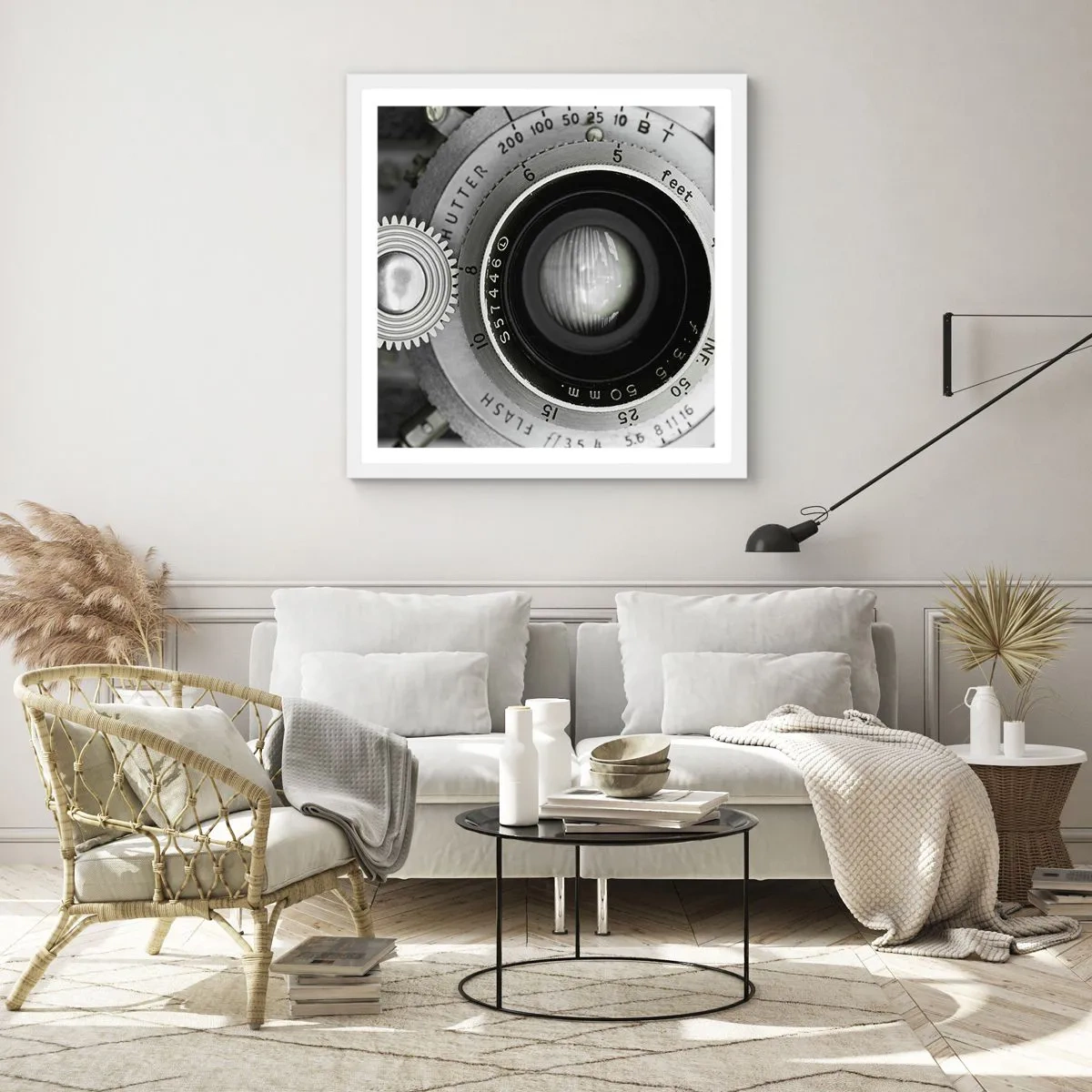 Poster in white frmae - Tale about Hollywood - 30x30 cm