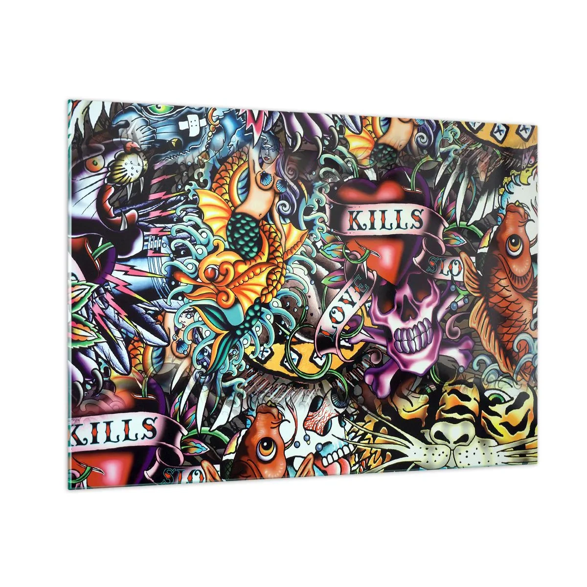 Glass picture - Dream of a Tattoo Artist - 100x70 cm