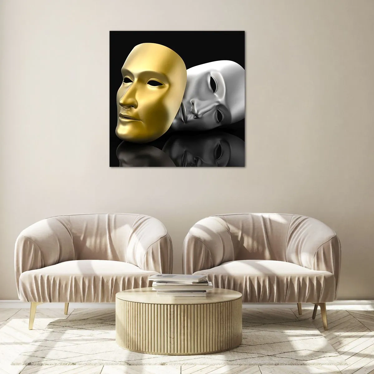 Glass picture - Life Is a Theatre - 30x30 cm