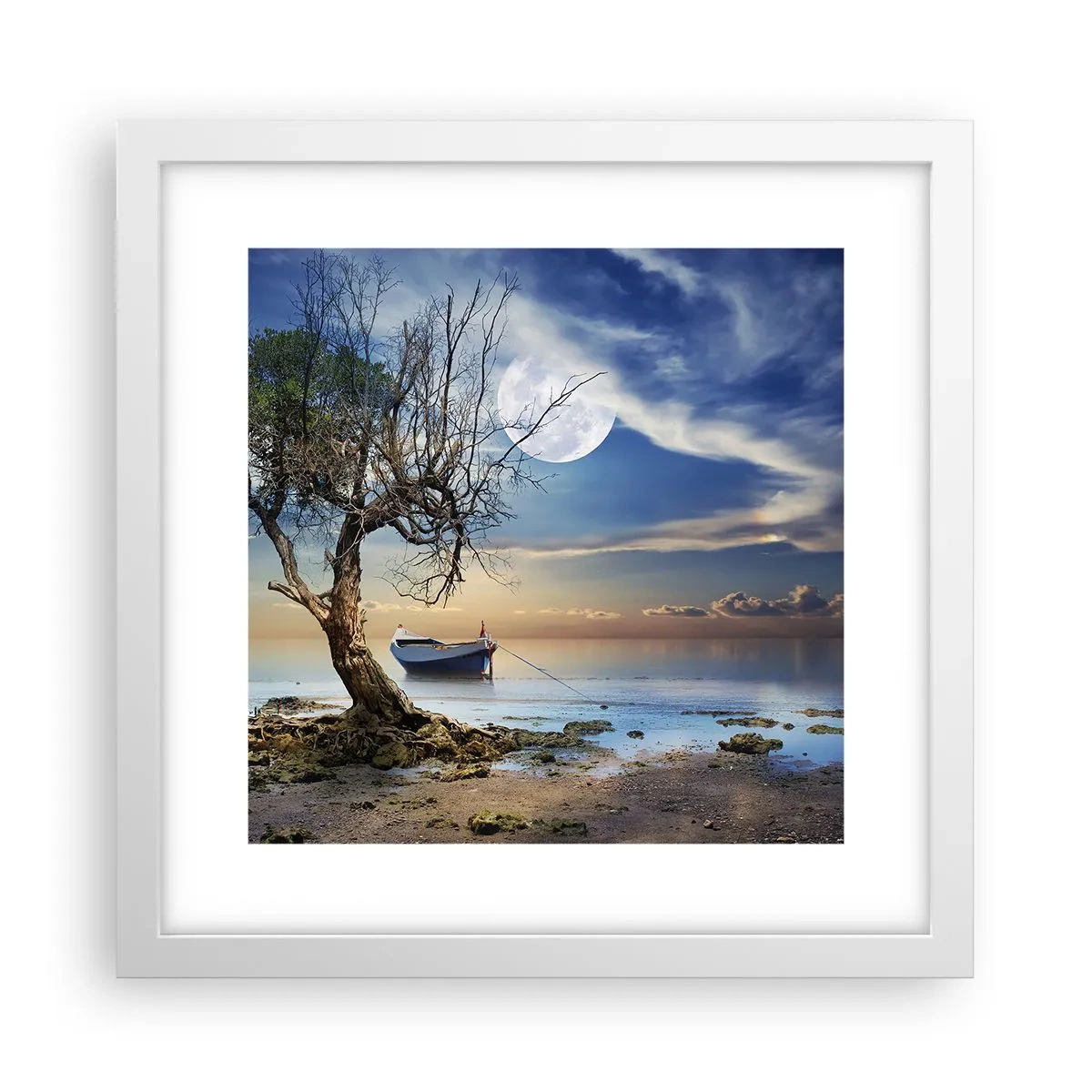 Poster in white frmae - Is this the Beginning or the End? - 30x30 cm