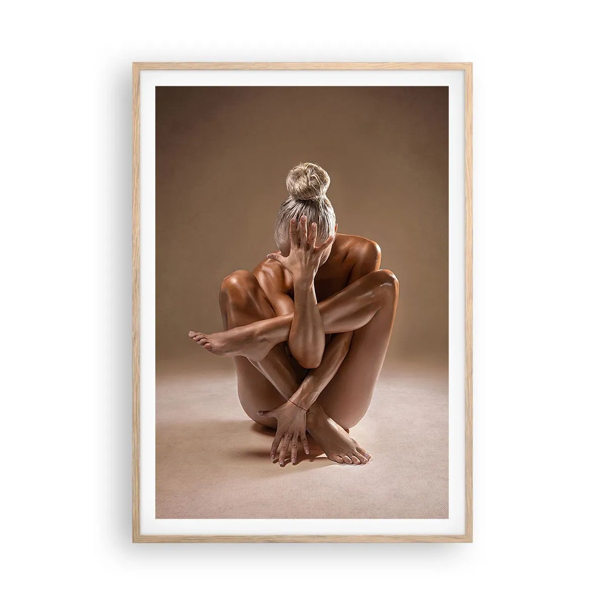 Poster in light oak frame - Unity of Body and Spirit - 70x100 cm