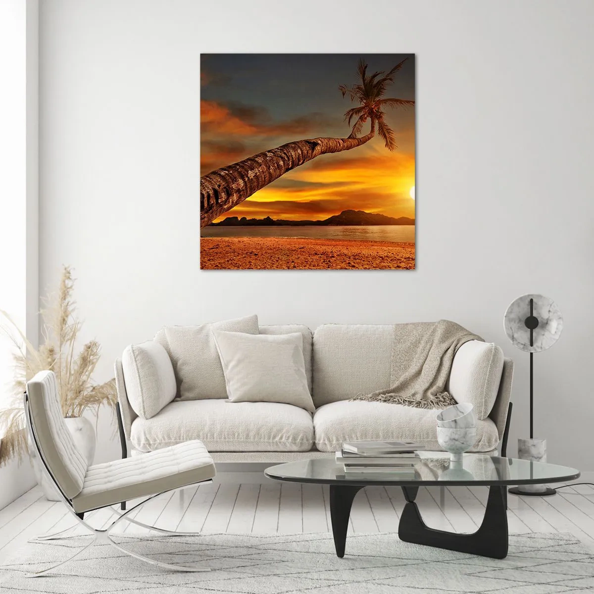 Glass picture - Exotic Holiday, Caribbean Adventure - 30x30 cm