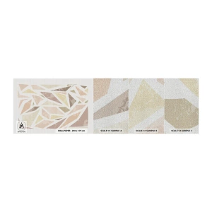 Photo Wallpaper Sample Premium Canvas - Stained Glass Composition - Minimalism, Pastel, Boho - 100x30 cm