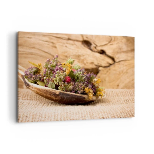 Canvas picture - Colourful Flowers and Fragrant Herbs - 100x70 cm