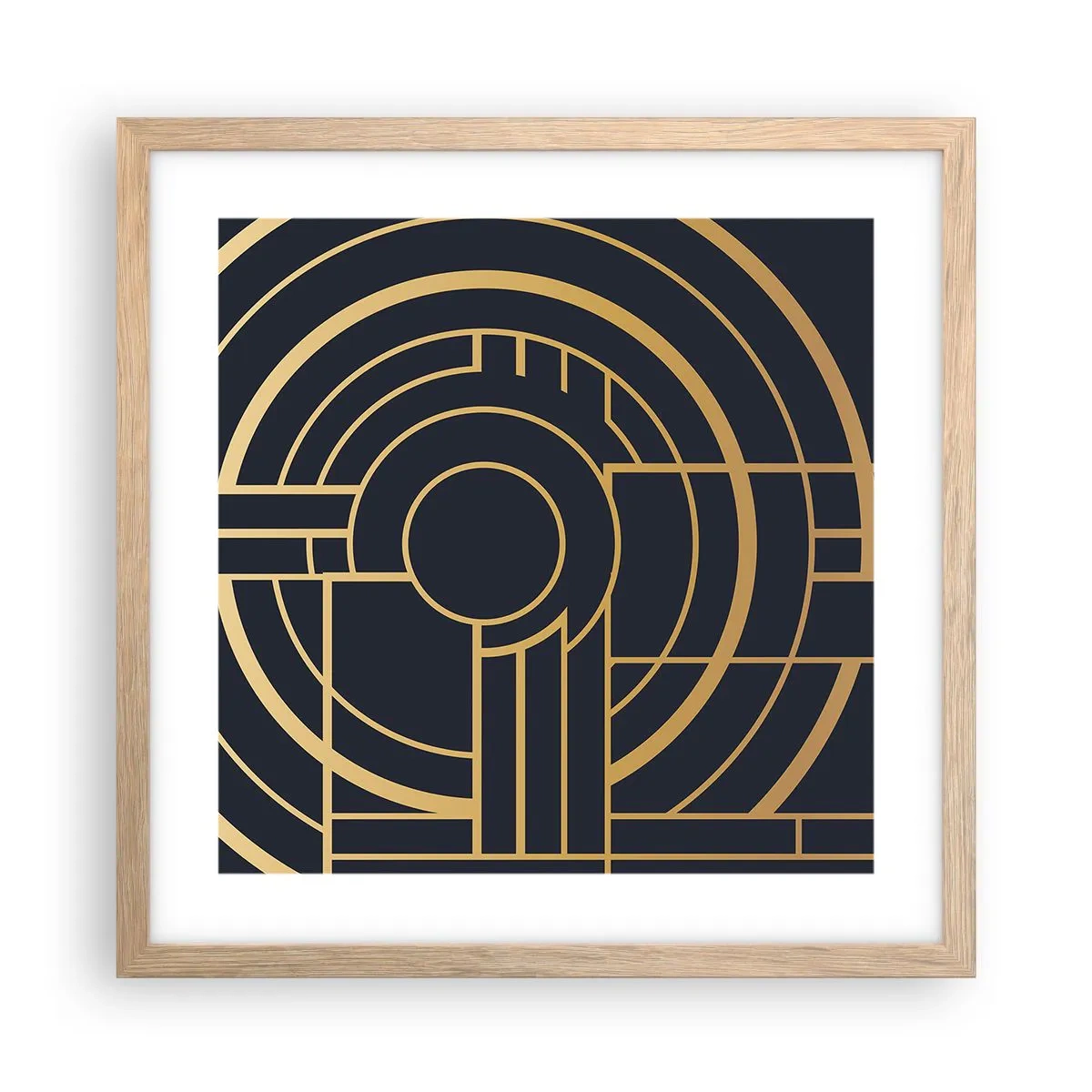 Poster in light oak frame - Tour of Things - 40x40 cm