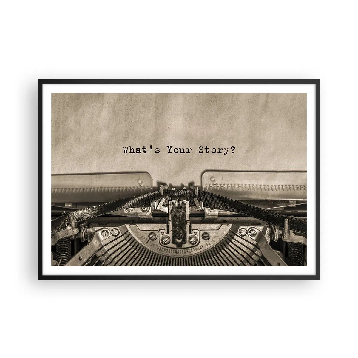 Poster in black frame - Tell Me  - 100x70 cm