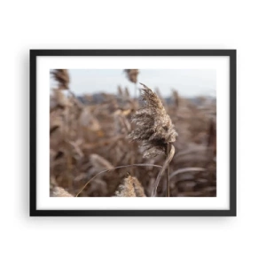 Poster in black frame - Time to Fly with the Wind - 50x40 cm