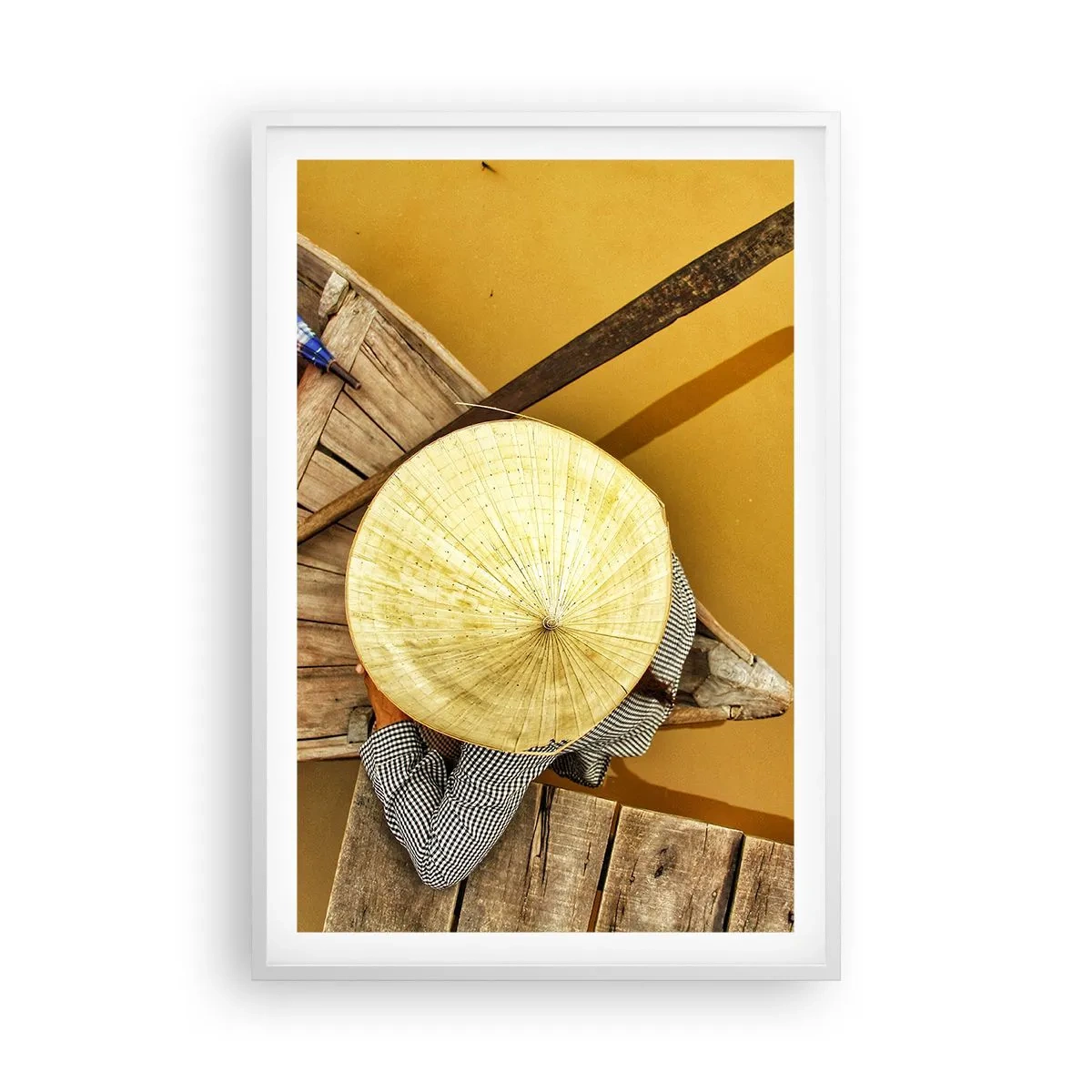 Poster in white frmae - Life on a Yellow River - 61x91 cm