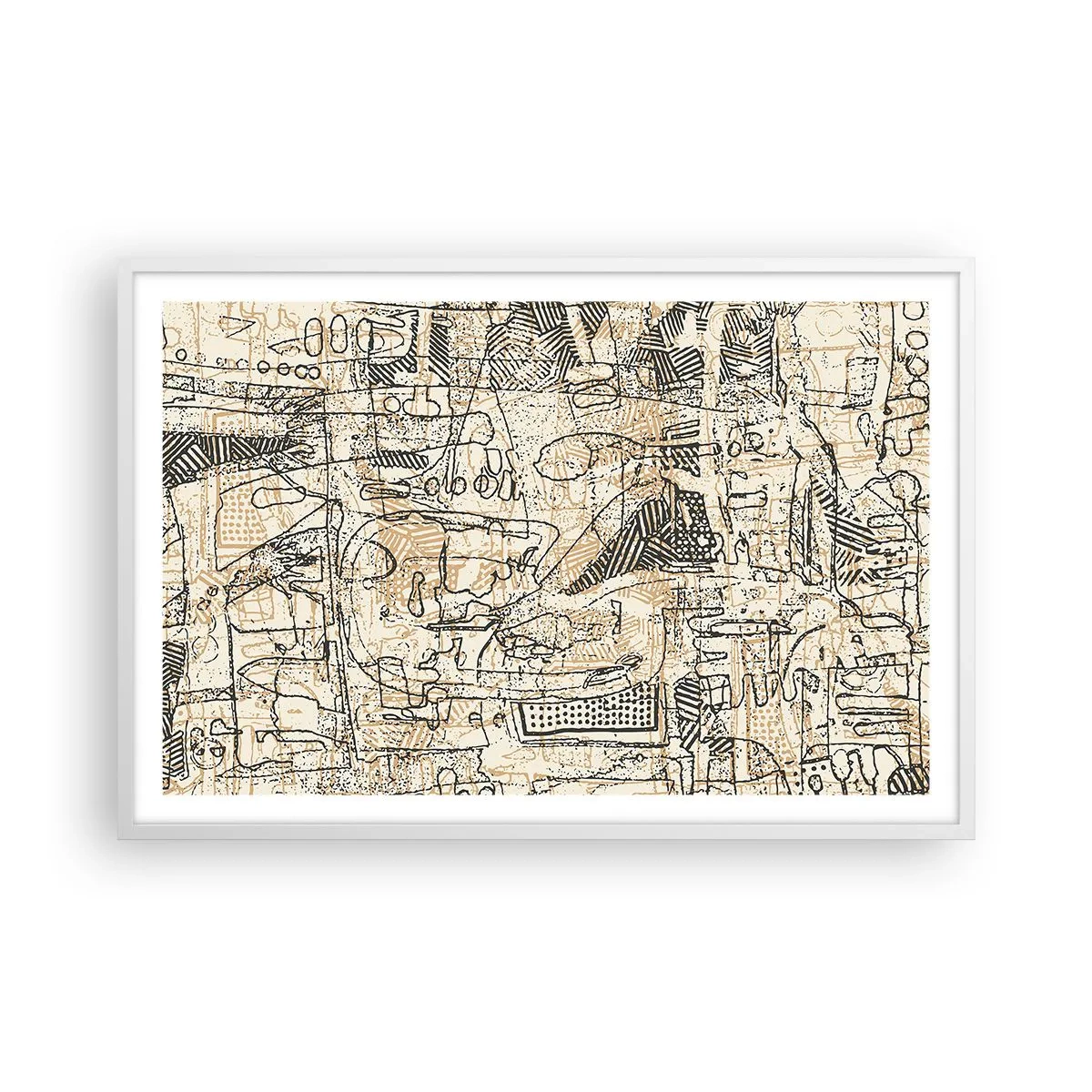 Poster in white frmae - Waiting to Be Decoded - 91x61 cm