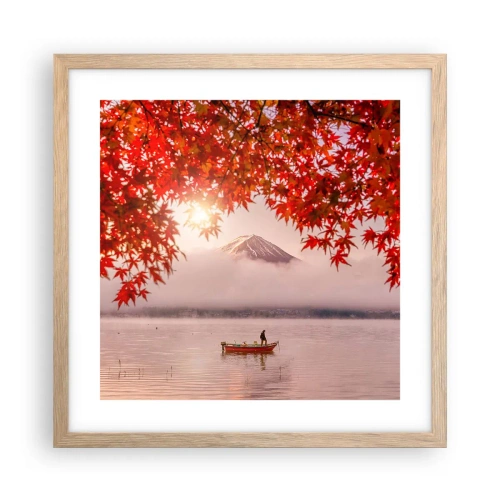 Poster in light oak frame - In Japanese Style - 40x40 cm