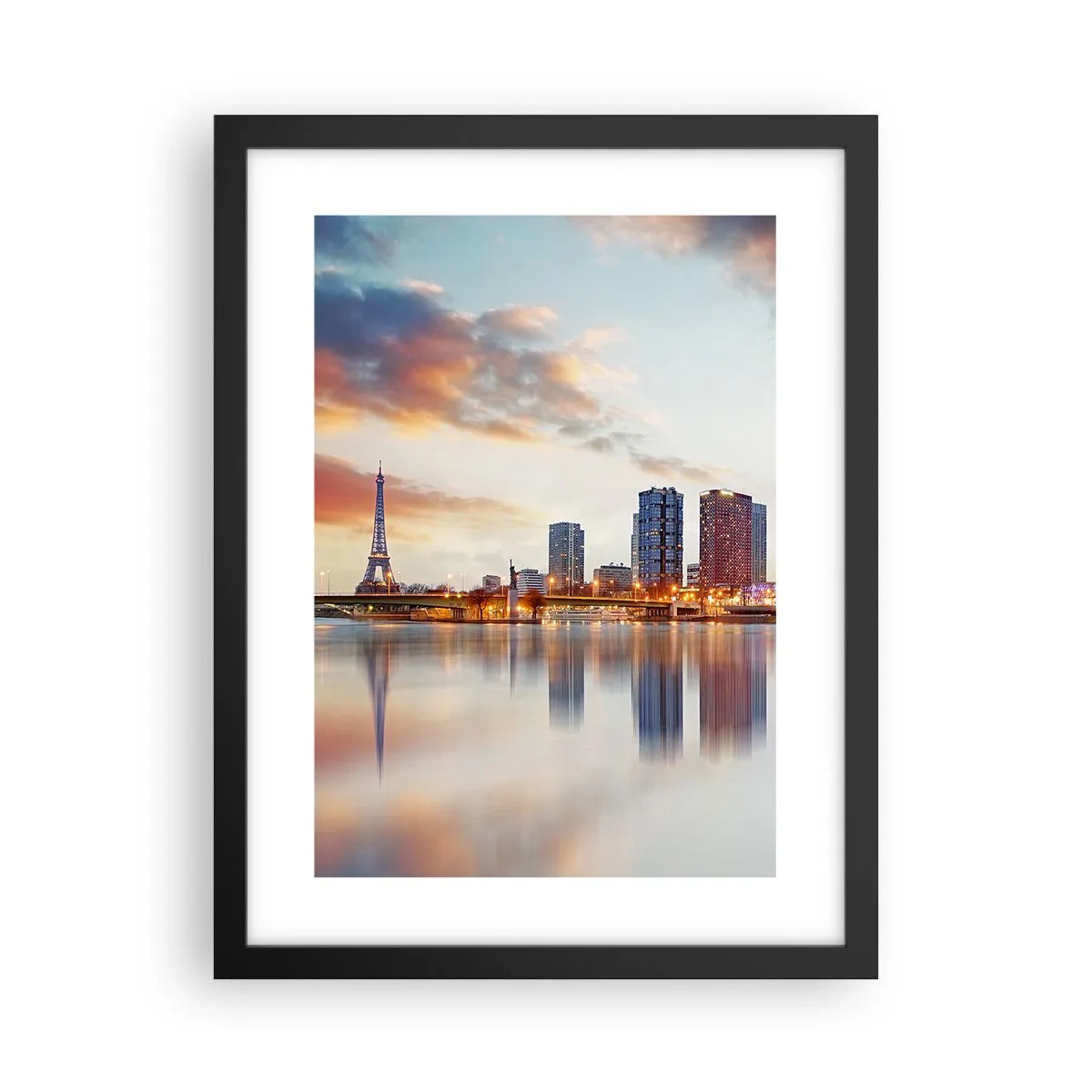 Poster in black frame - Monumental Peace of Paris - 30x40 cm