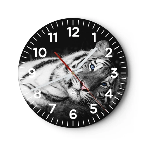 Wall clock - Clock on glass - Wilderness and Calm - 30x30 cm