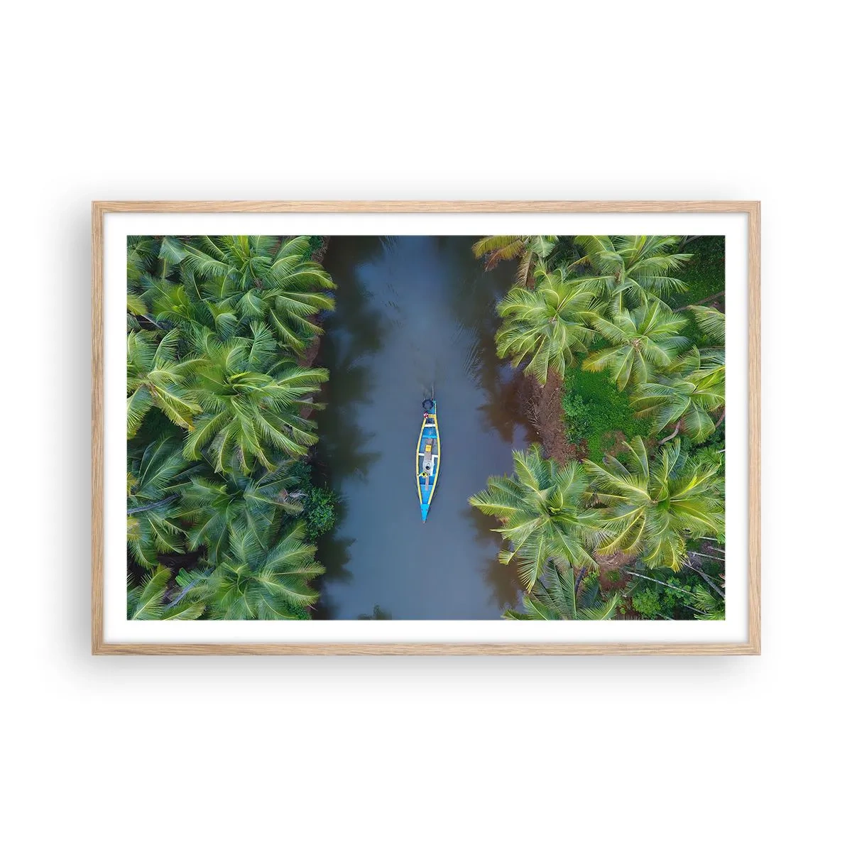 Poster in light oak frame - On Tropical Trail - 91x61 cm
